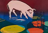 Andy Warhol Fiesta Pig painting